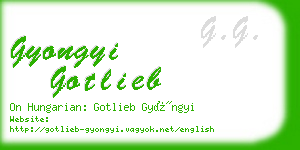 gyongyi gotlieb business card